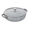 Braisers, 3.7 l cast iron round Saute pan Chistera, graphite-grey, small 1