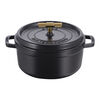 La Cocotte, Cocotte Buster+Punch 24 cm, rund, Schwarz, Gusseisen, small 5