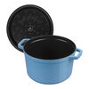 Cast Iron, 5 qt, Round, Dutch Oven Deep, French Blue - Factory Second, small 5