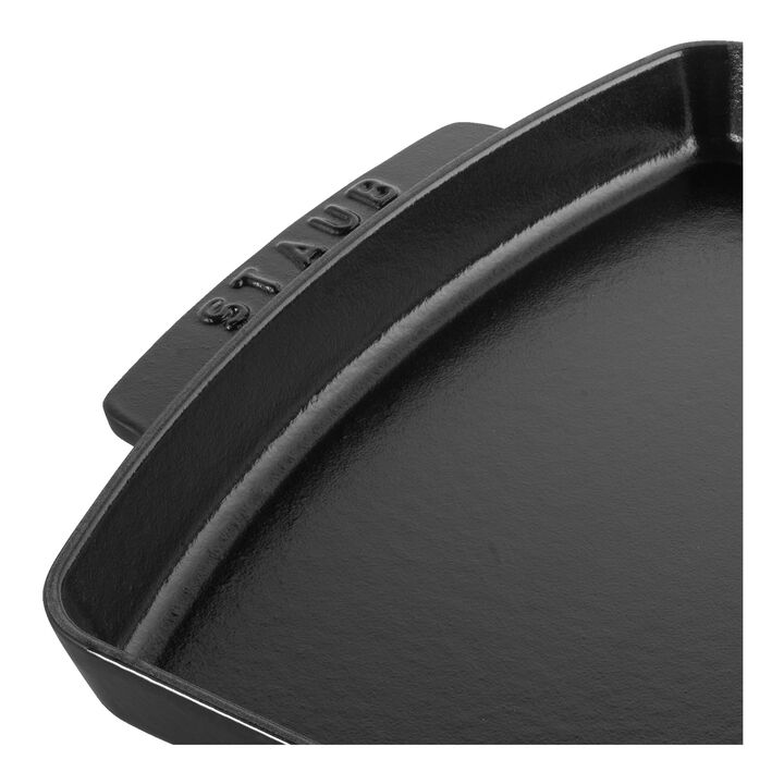 Cast Iron - Accessories, 13-inch x 9-inch, Rectangular Serving Dish With Wood Base, Matte Black, large 4