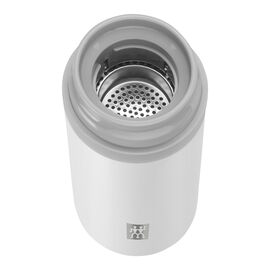Isolierflasche für Tee & Infused Water, 420 ml, Edelstahl, Weiß-grau
