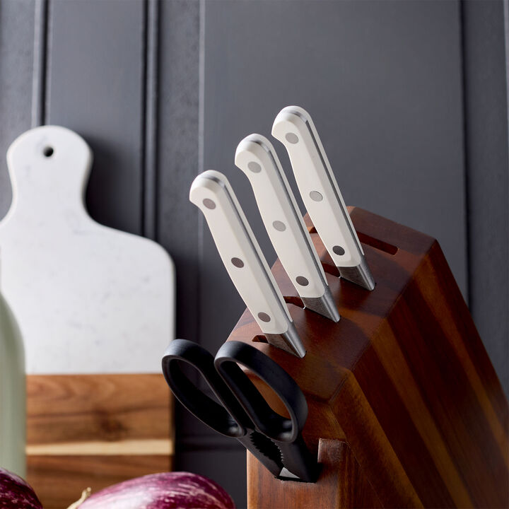 Pro le blanc, 6-pc, Knife block set, Acacia, large 4