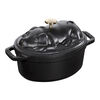 La Cocotte, 17 cm oval Cast iron Cocotte Pig lid black, small 4