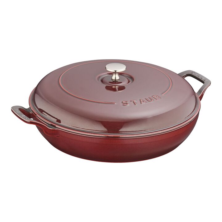 Cast Iron, 3.5 qt, Braiser, Grenadine, large 1