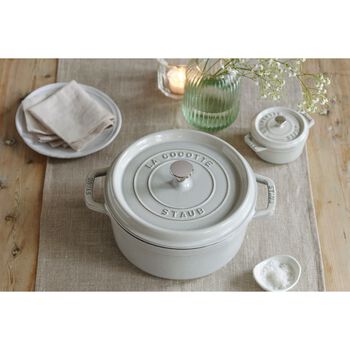 D&ouml;k&uuml;m Tencere | Tr&uuml;f Beyazı | 20 cm | 2,2 l | yuvarlak,,large 6