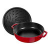 Braisers, Br&auml;ter mit Chistera Drop-Structure 24 cm, rund, Kirsch-Rot, Gusseisen, small 2