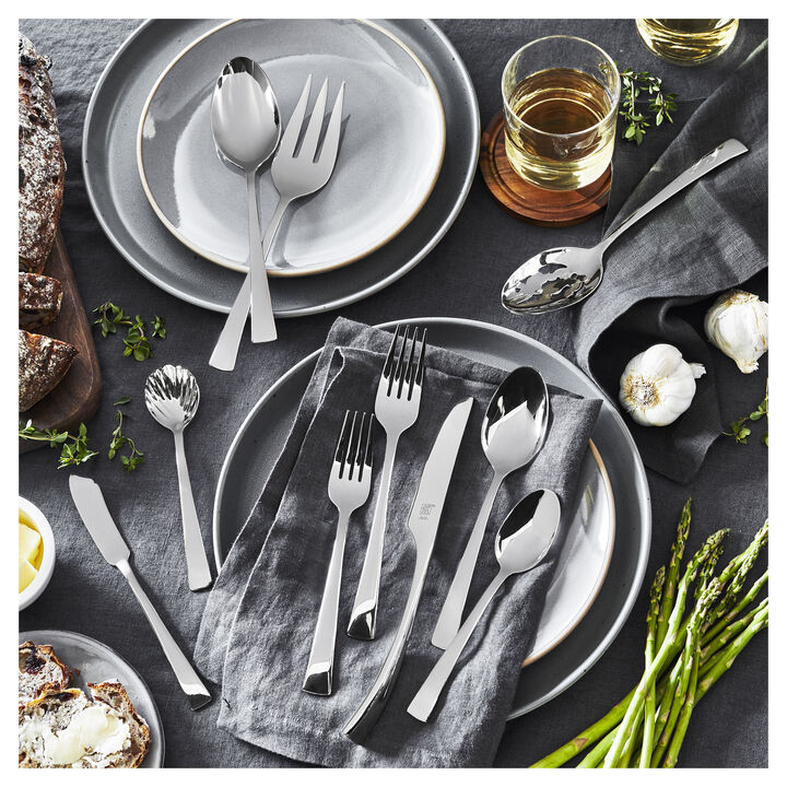 Bellasera (polished), 45-pc Flatware Set, 18/10 Stainless Steel, No-Color, large 2