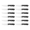 12-pc, Fine Edge Steak Knife Set With Black ABS Handle, small 1