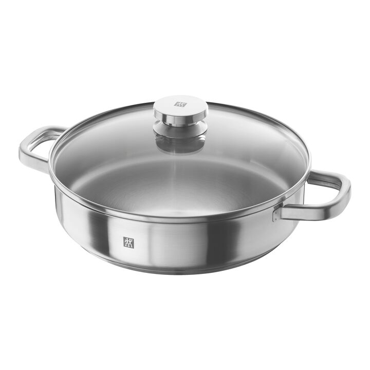Joy, Double Handled Saute Pan with lid, 4.25 l, 18/10 Stainless Steel, large 1