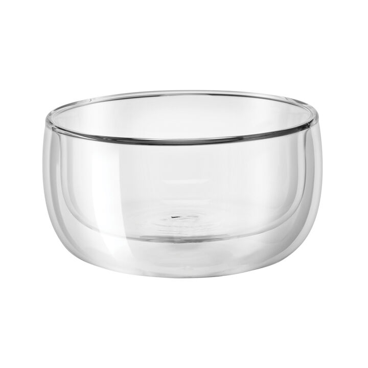 Sorrento Double Wall Glassware, 2-pc, Bowl set, Transparent, large 2