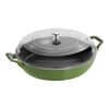 Cast Iron, 3.5 qt, Saute Pan With Glass Lid, Pistachio, small 1