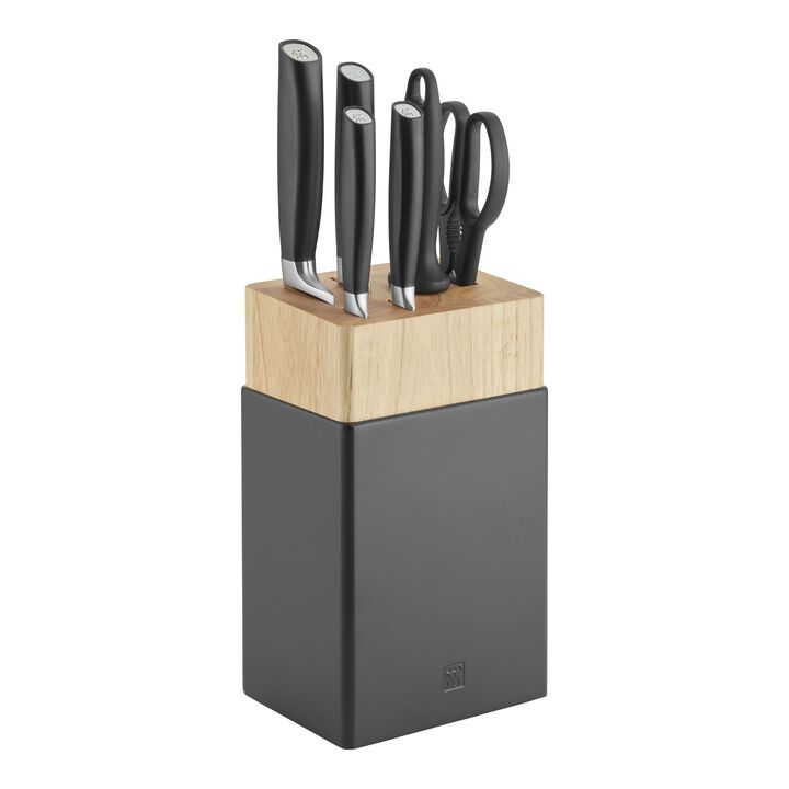 All * Star, 7 Piece, Knife block set, silver, black, large 1