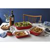 Stoneware, 7.5-x 6.5-inch, Rectangular, Baking Dish, Cherry, small 4
