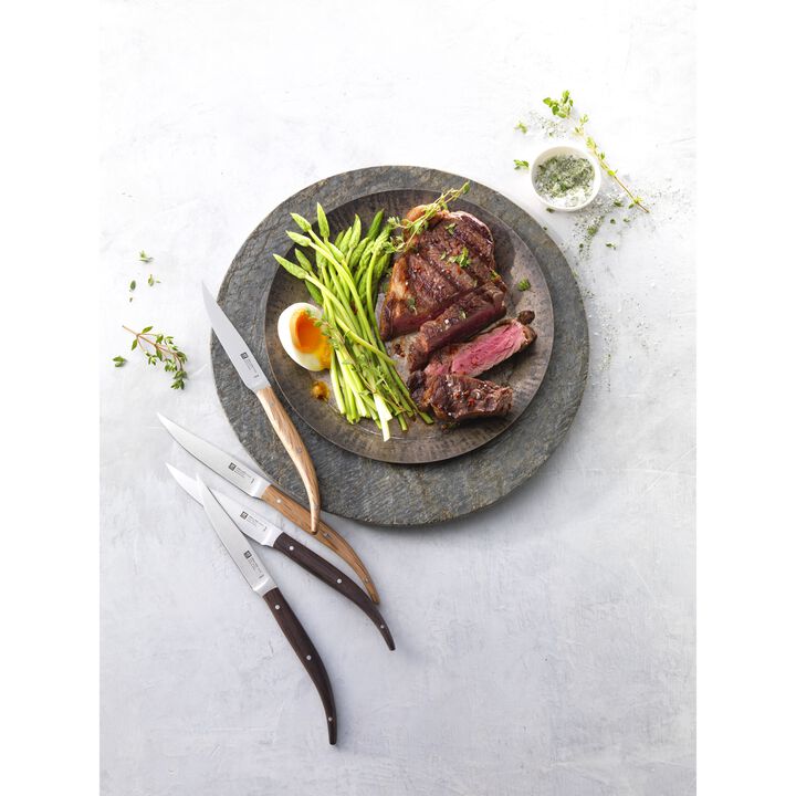 Steak-Sets, Set da bistecca liscio - 4-pz., marrone, large 2