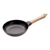 Pans, Bakpan met houten handvat 20 cm, Zwart, small 1
