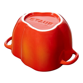 Ceramic Cocotte | Portakal Kırmızısı | 11 cm | 450 ml | Kırmızı Biber,,large 6