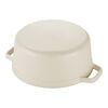 La Cocotte, 5.25 l cast iron round Cocotte, Cream, small 3