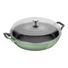 Cast Iron, 3.5 qt, Braiser With Glass Lid, Sage - Factory Second, small 1