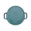 Cast Iron, 5.5 qt, Round, Dutch Oven, Turquoise, small 11