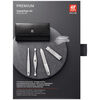 PREMIUM, 4-pc, Leather Manicure Pedicure Set With Compact Nail Clippers, Matte Black, small 9