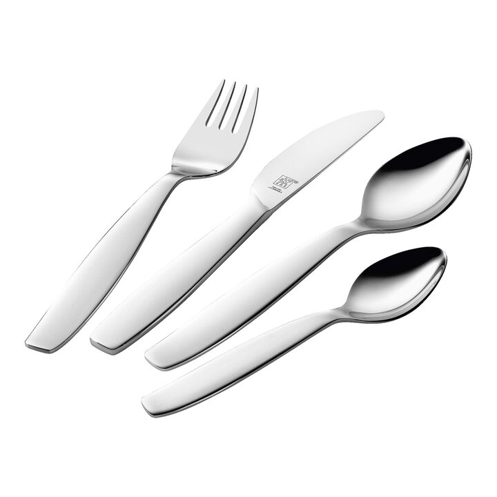 Pila, 4-pcs, Couverts pour enfants, Argent, large 1