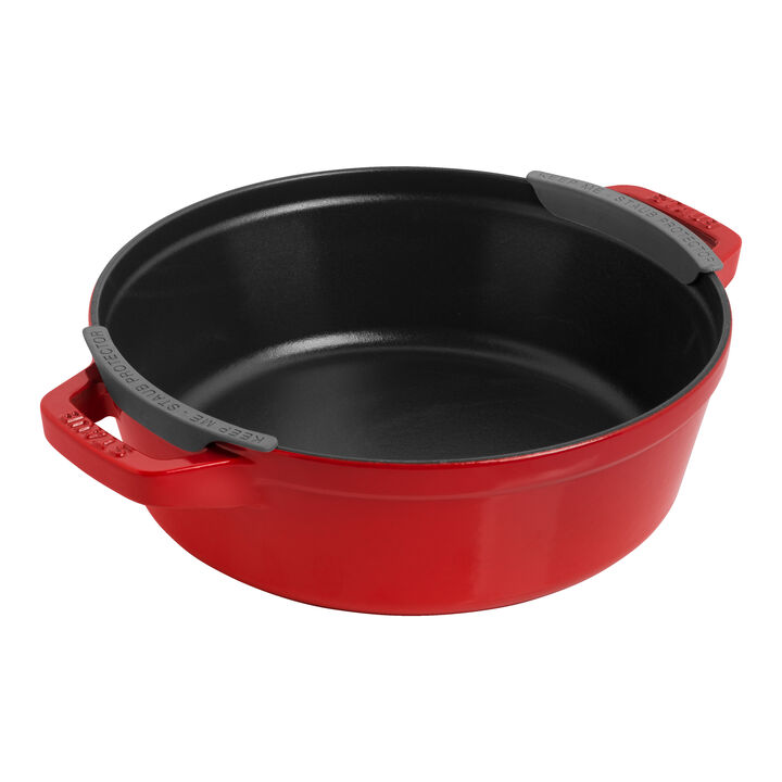 Stackable Set, Kochtopfset Stackable 3-tlg, rund, Kirsch-Rot, Gusseisen, large 3