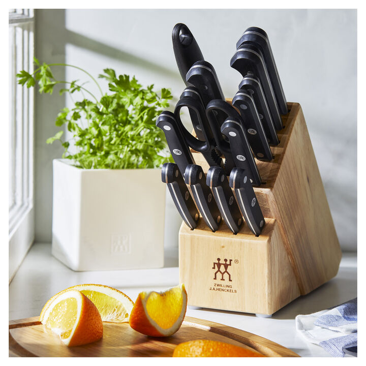 Gourmet, 14-pc, Knife block set, Natural, large 2