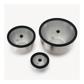 Vakuumschüssel Set S/M/L / 6-tlg, Edelstahl, Silber