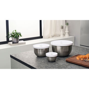Vacuum bowl set S/M/L / 6-par&ccedil;a, paslanmaz &ccedil;elik, G&uuml;m&uuml;ş Beyazı,,large 9