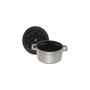 Mini D&ouml;k&uuml;m Tencere | Grafit Gri | 10 cm | 250 ml | yuvarlak,,large 5