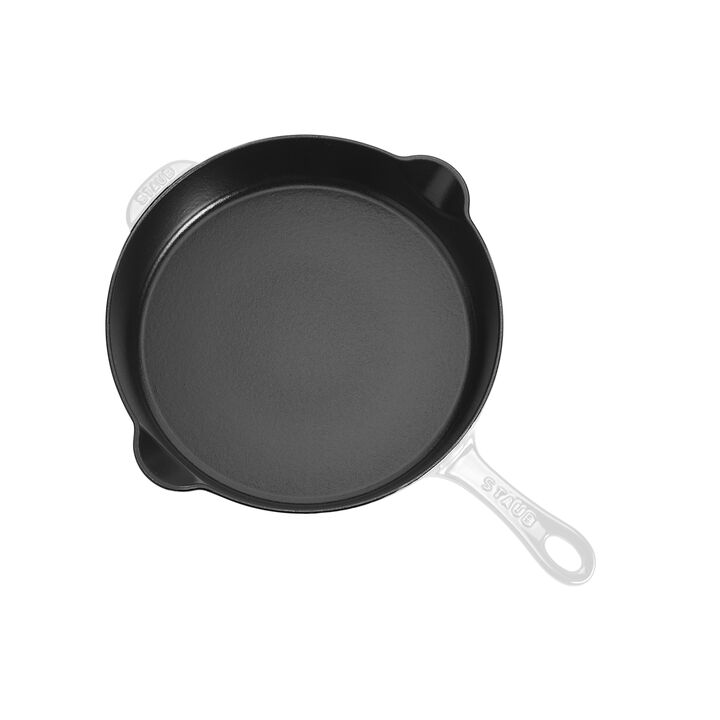 Cast Iron, 11-inch, Traditional Deep Skillet, Pure White, large 3