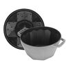 La Cocotte, 2.8 l cast iron round Cocotte diamond, graphite-grey, small 2