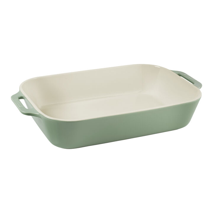 Ceramique, Rectangular Baking Dish Set Eucalyptus 3 Piece, large 3