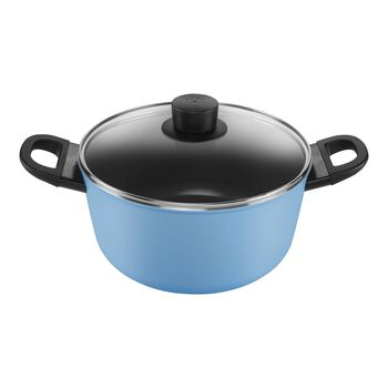 Sığ Tencere Cam Kapaklı | 24 cm | Al&uuml;minyum | Seramik kaplama,,large 1
