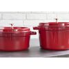 La Cocotte, 4.75 l cast iron round Tall cocotte, cherry, small 11