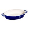 Ceramique, 400 ml ceramic oval baking dish, dark-blue, small 1
