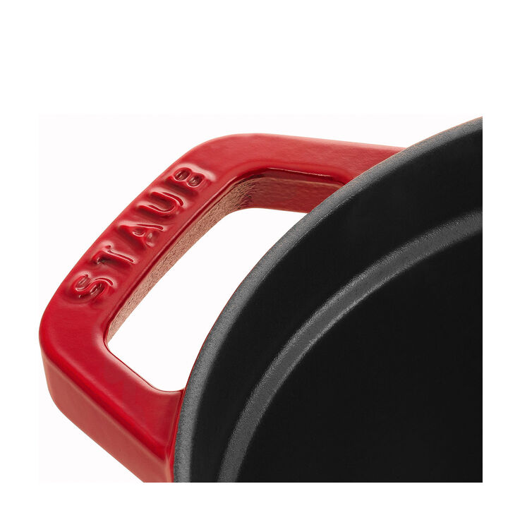 Cast Iron, 7 qt, Oval, Dutch Oven, Cherry - Factory Second, large 4