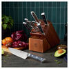 Spectrum, 8-pc, Knife block set, Brown, small 2