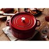 Cast Iron, 9 qt, Round, Dutch Oven, Cherry - Factory Second, small 12