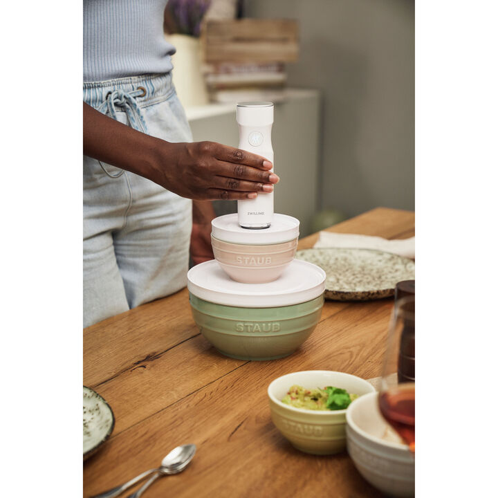 Fresh & Save BOWLS, 真空保存ボウル,セラミックボウル マカロンピンク セット, large 2