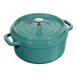 24 cm round Cast iron Cocotte mint-green