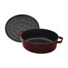 Cast Iron, 6.25 qt, Wide Oval Dutch Oven, Grenadine - Factory Second, small 3