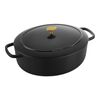 Bellamonte, Cocotte 33 cm, oval, Schwarz, Gusseisen, small 1