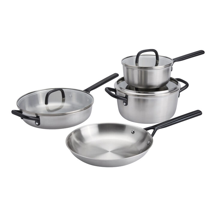 Milano Stainless Steel, 7-pc, Stainless Steel, Cookware Set, large 1