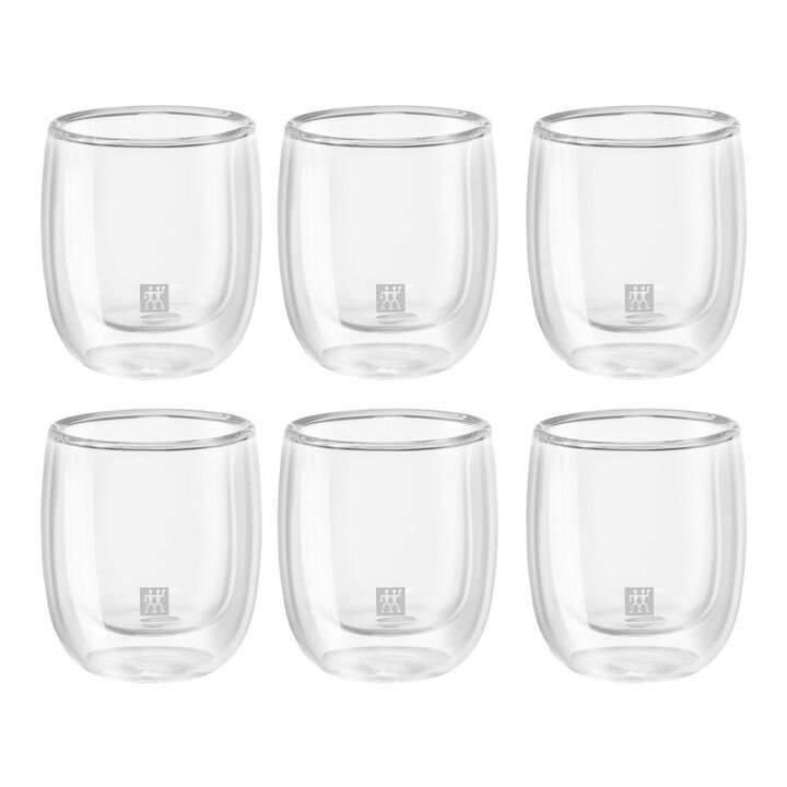 Sorrento, service de verres à cafè à double paroi, 6-pces, large 1