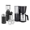 Set per il caff&egrave;, 4-pz. / 200/400ml / 1.5l, nero / trasparente, Vetro, small 1