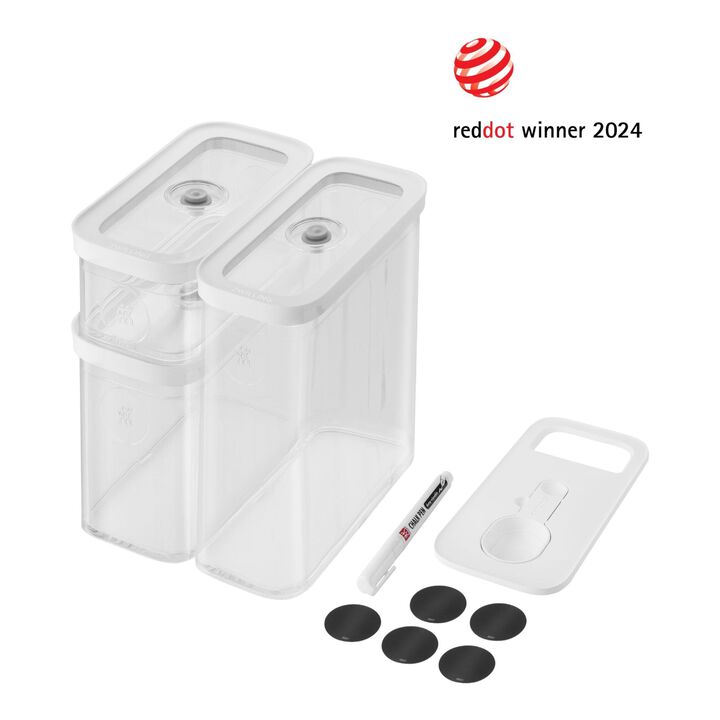 Fresh & Save CUBE, CUBE-set, M / 5-delig, transparant-wit, large 1