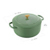 Bellamonte, Cocotte 28 cm, Rond(e), Vert, Fonte, small 11