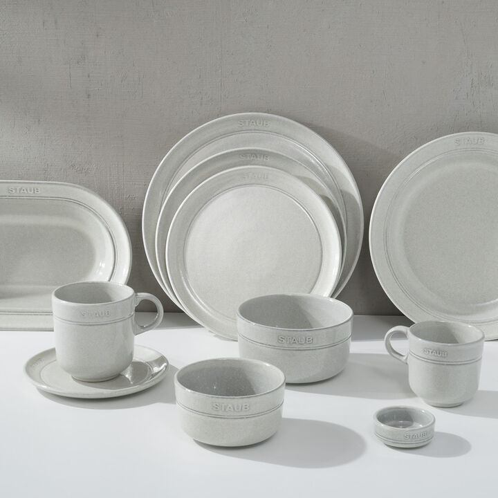 Conjunto de pratos planos 26 cm, 6 peças, cerâmica, branco trufado, large 2