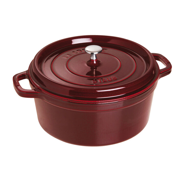 Cast Iron, 7 qt, Round, Dutch Oven, Grenadine - Factory Second, large 1